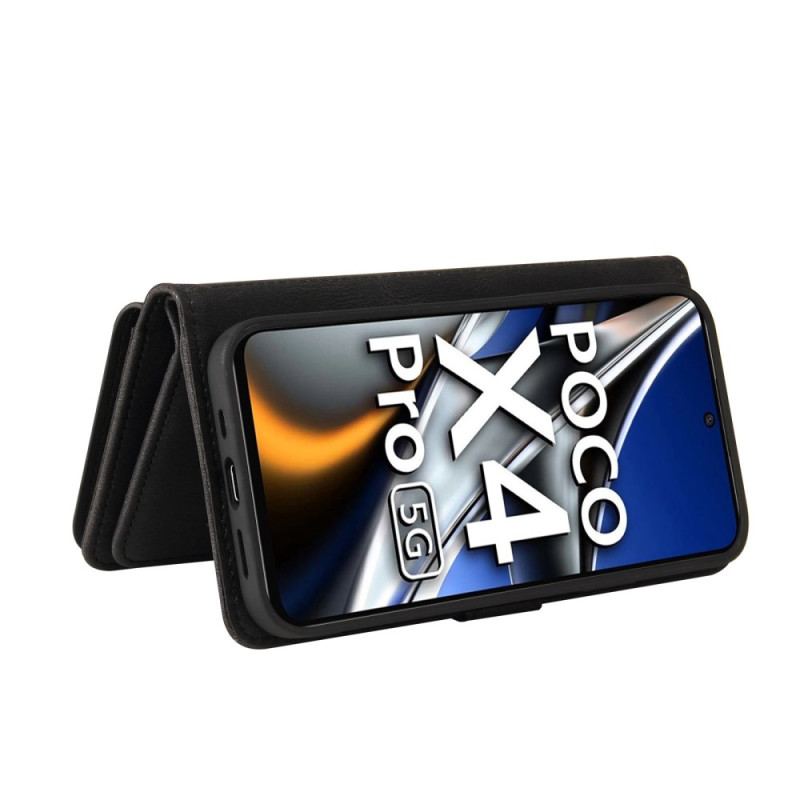 Flip Cover Poco X4 Pro 5G Multifunktions Optimerede Kortholdere