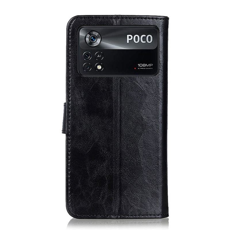 Flip Cover Poco X4 Pro 5G Sølv Lås