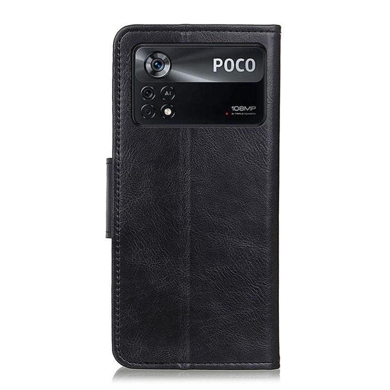 Flip Cover Poco X4 Pro 5G Stil Læderlås Vendbar