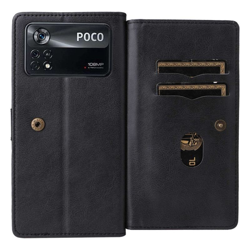 Læder Cover Poco X4 Pro 5G 10 Kortholdere