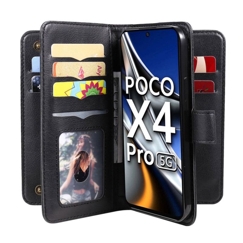 Læder Cover Poco X4 Pro 5G 10 Kortholdere