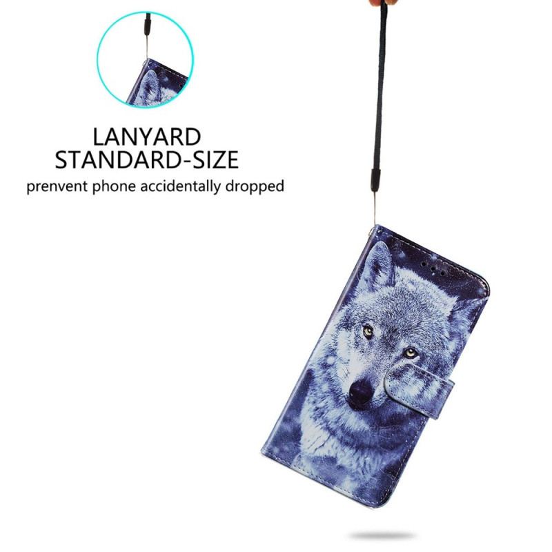 Læder Cover Poco X4 Pro 5G Med Snor Strappy Wolf