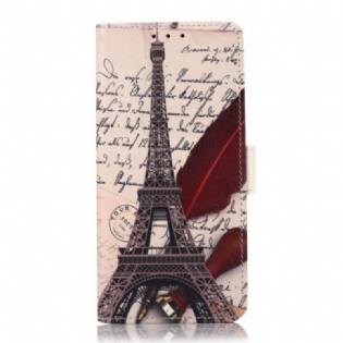 Læder Cover Poco X4 Pro 5G Poetens Eiffeltårn