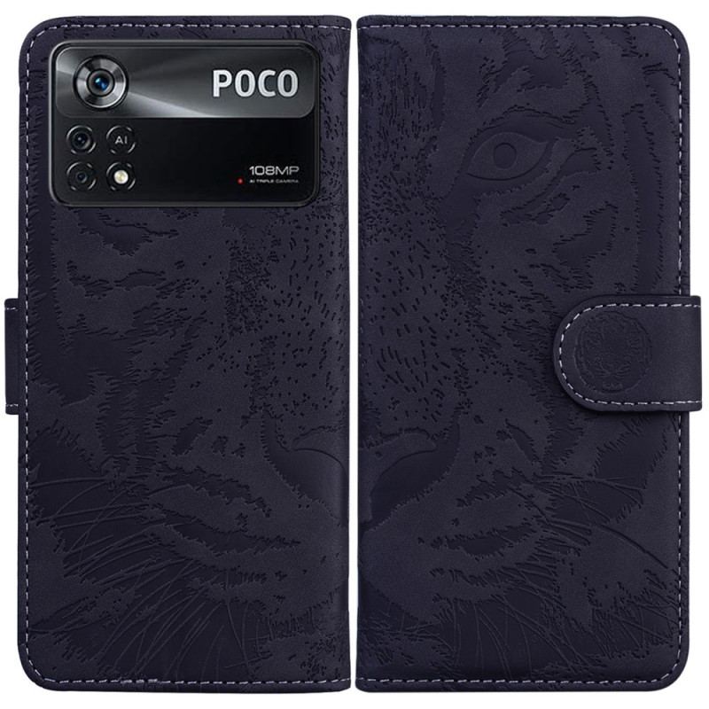 Læder Cover Poco X4 Pro 5G Tiger Print