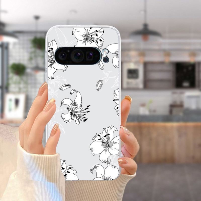 Cover Til Google Pixel 9 Hvide Blomster