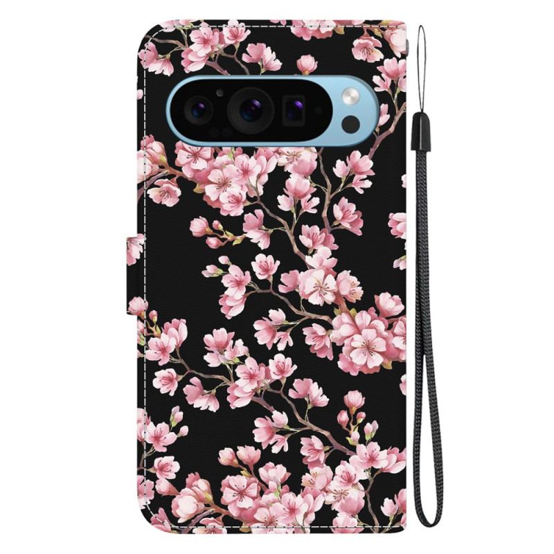 Flip Cover Google Pixel 9 Omspændte Blommeblomster