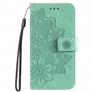 Læder Cover Google Pixel 9 Telefon Etui Imoression Mandala Med Rem