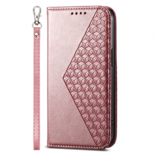 Læder Cover Google Pixel 9 Telefon Etui Strappy Diamond Design