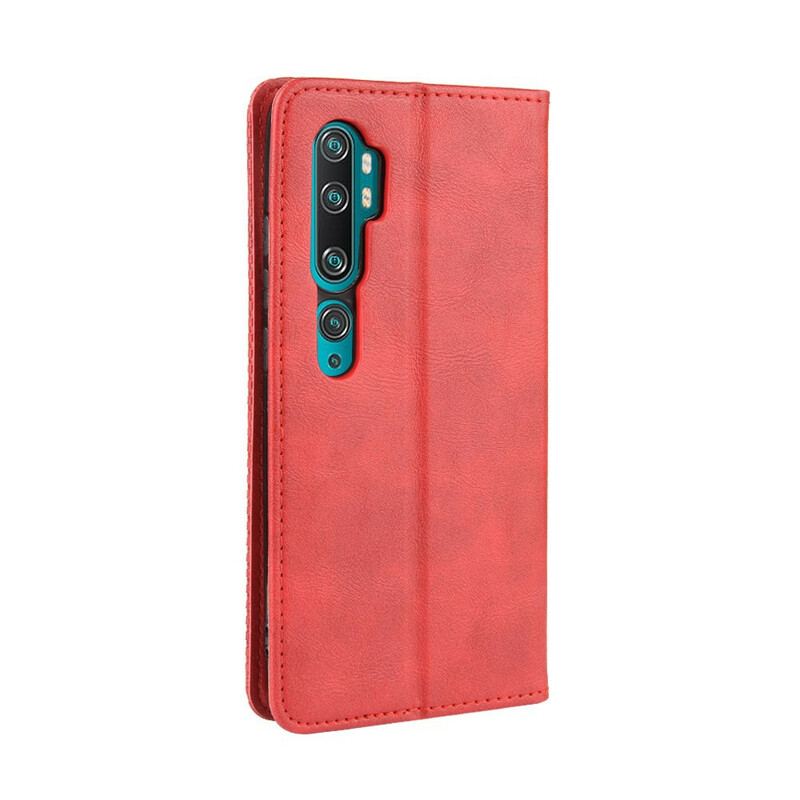 Cover Xiaomi Mi Note 10 / 10 Pro Flip Cover Stiliseret Vintage Lædereffekt