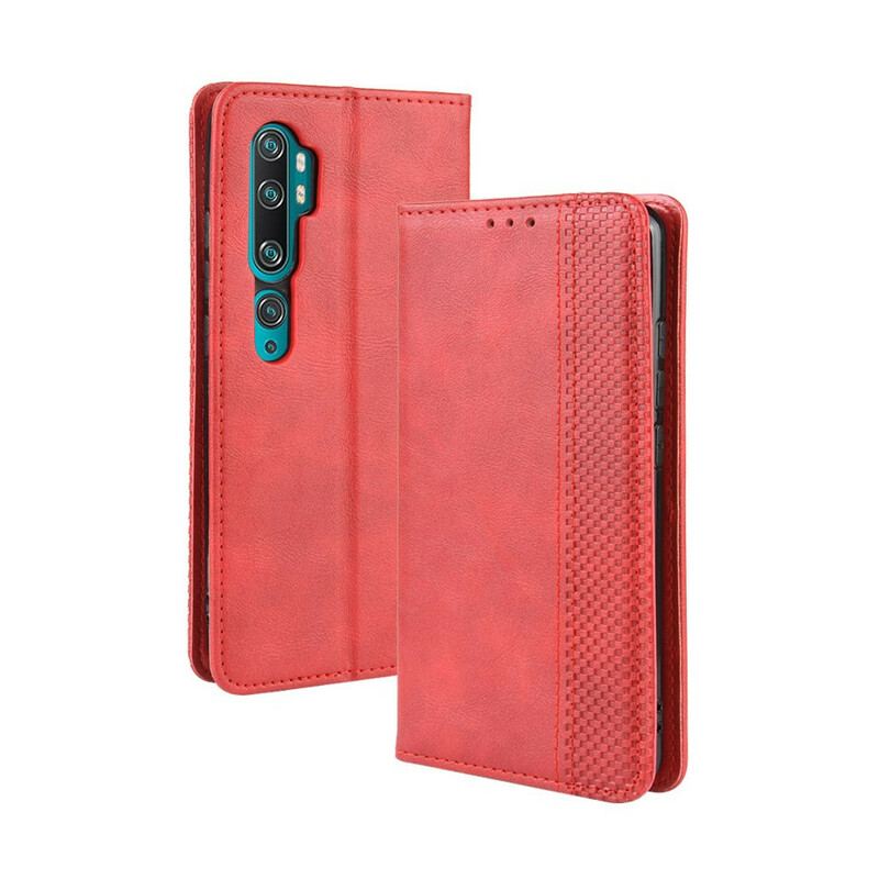 Cover Xiaomi Mi Note 10 / 10 Pro Flip Cover Stiliseret Vintage Lædereffekt