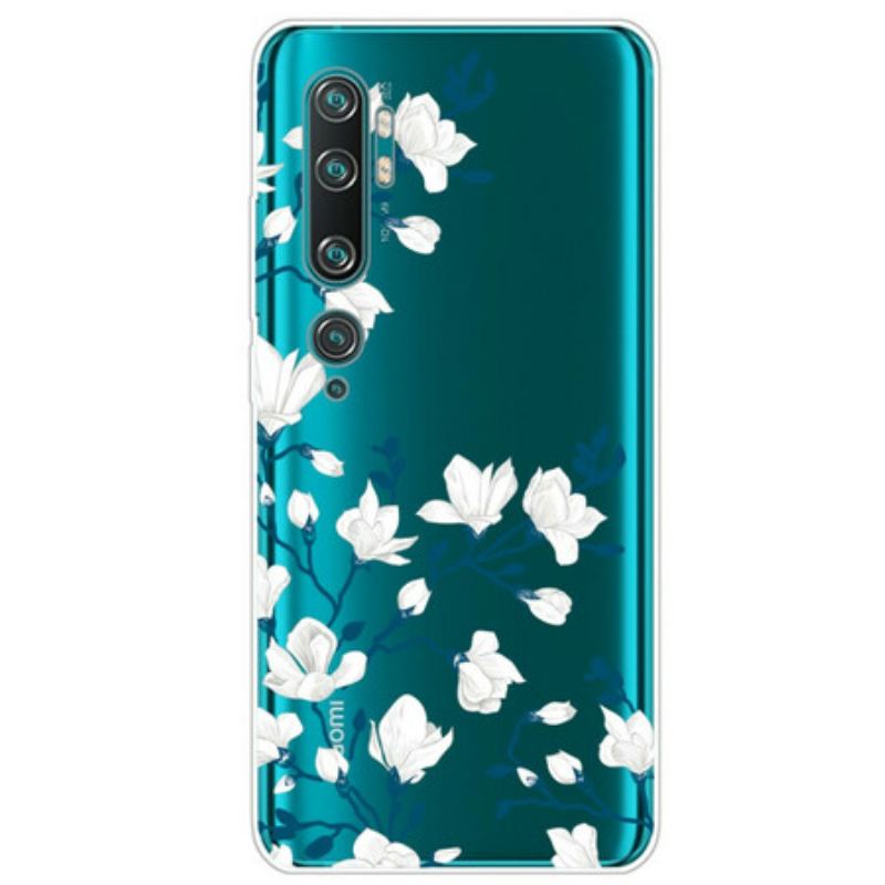 Cover Xiaomi Mi Note 10 / 10 Pro Hvide Blomster