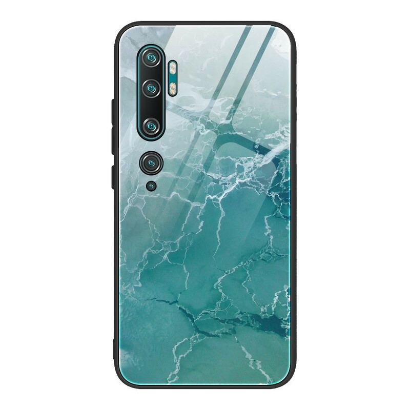 Cover Xiaomi Mi Note 10 / 10 Pro Marmorfarver Hærdet Glas