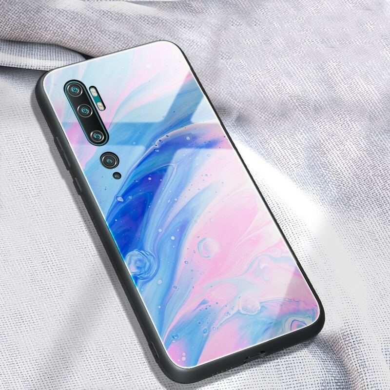 Cover Xiaomi Mi Note 10 / 10 Pro Marmorfarver Hærdet Glas