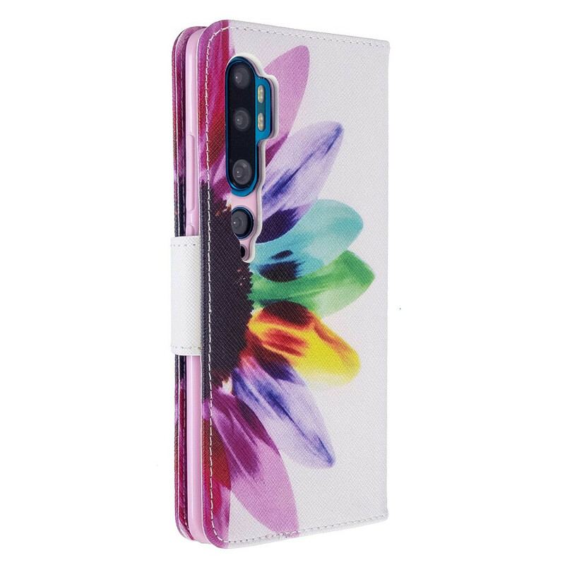 Flip Cover Xiaomi Mi Note 10 / 10 Pro Akvarel Blomst