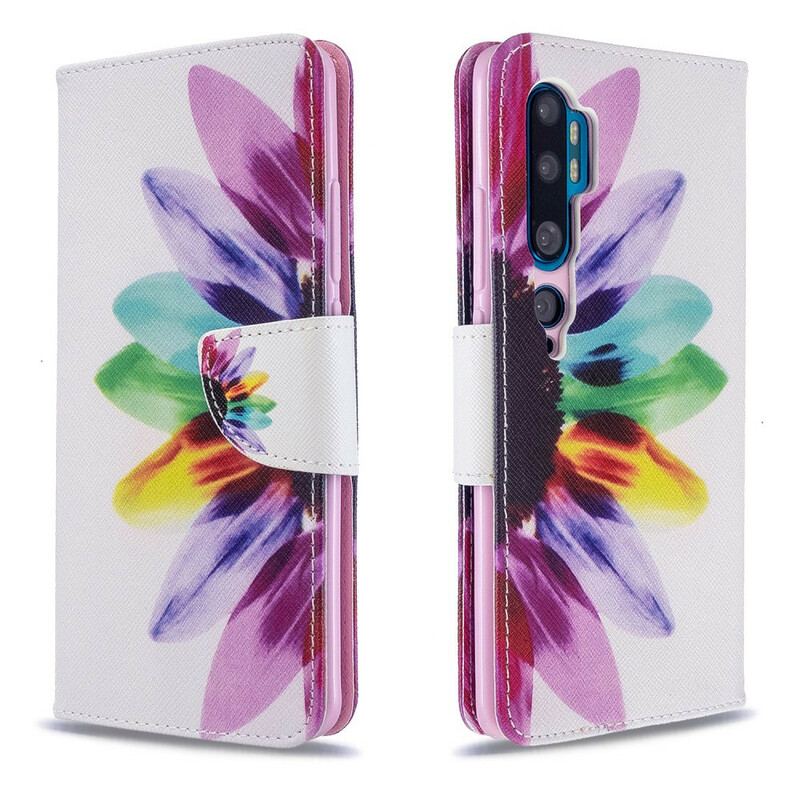 Flip Cover Xiaomi Mi Note 10 / 10 Pro Akvarel Blomst