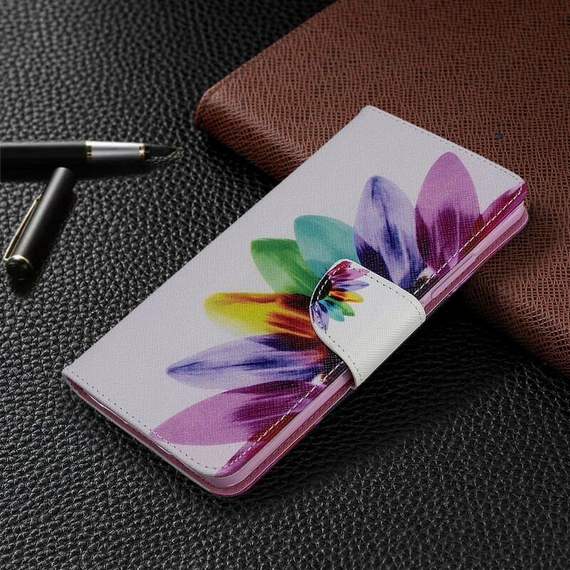 Flip Cover Xiaomi Mi Note 10 / 10 Pro Akvarel Blomst