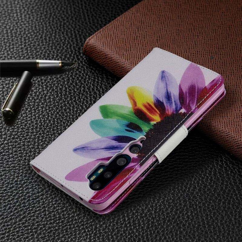 Flip Cover Xiaomi Mi Note 10 / 10 Pro Akvarel Blomst