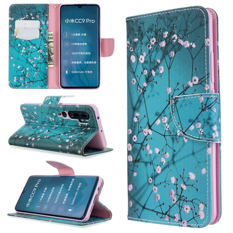 Flip Cover Xiaomi Mi Note 10 / 10 Pro Blomstrende Træ