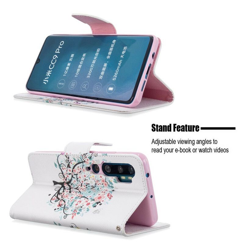 Flip Cover Xiaomi Mi Note 10 / 10 Pro Blomstret Træ