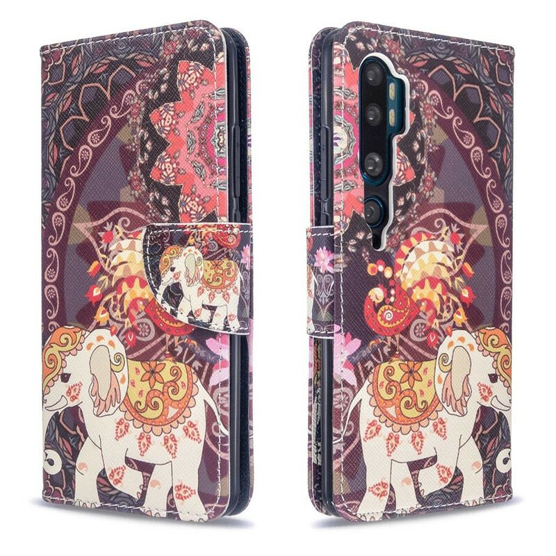 Flip Cover Xiaomi Mi Note 10 / 10 Pro Indiske Elefanter