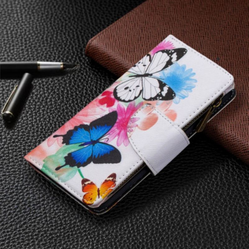 Flip Cover Xiaomi Mi Note 10 / 10 Pro Sommerfugle Lynlåslomme