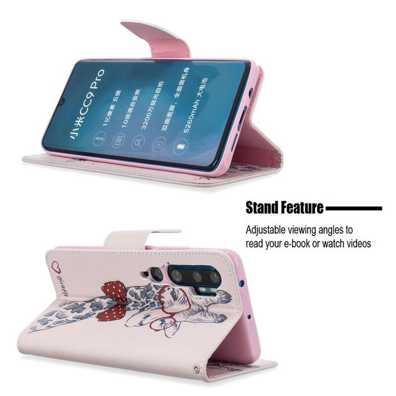 Læder Cover Xiaomi Mi Note 10 / 10 Pro Brainy Giraf