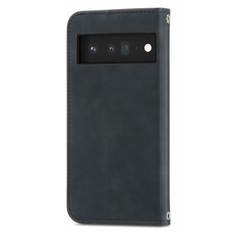 Cover Google Pixel 6 Flip Cover Vintage Skin-touch Design