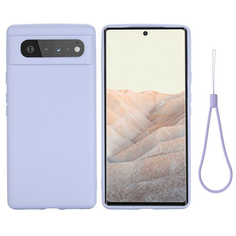 Cover Google Pixel 6 Flydende Silikone Med Snor