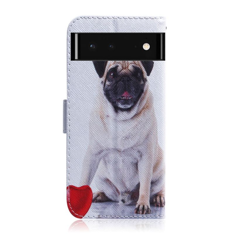 Flip Cover Google Pixel 6 Mops Hund