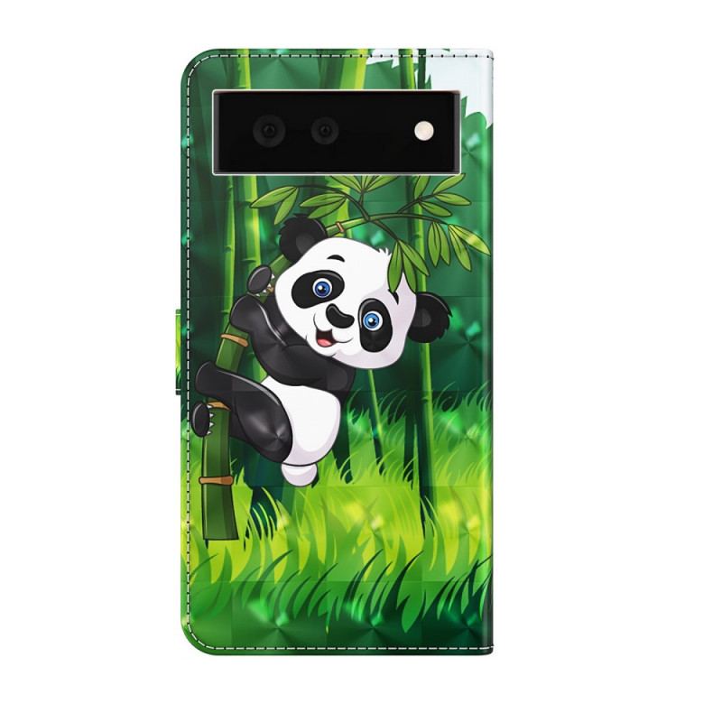 Flip Cover Google Pixel 6 Panda Og Bambus