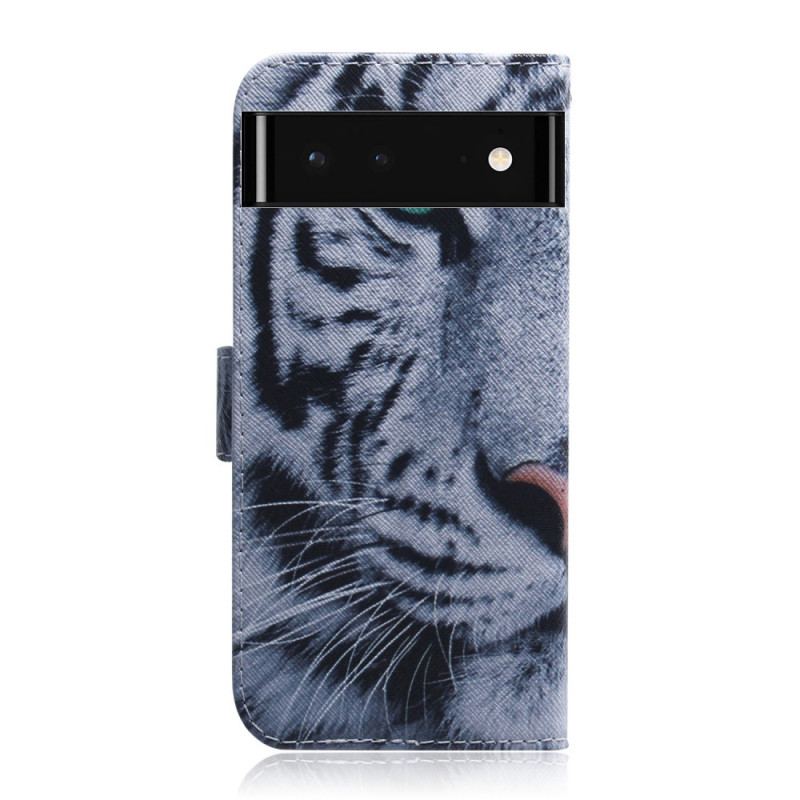 Flip Cover Google Pixel 6 Tiger Ansigt