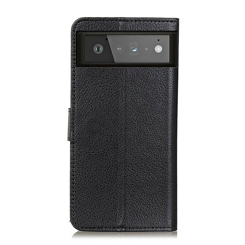 Flip Cover Google Pixel 6 Traditionelt Litchi