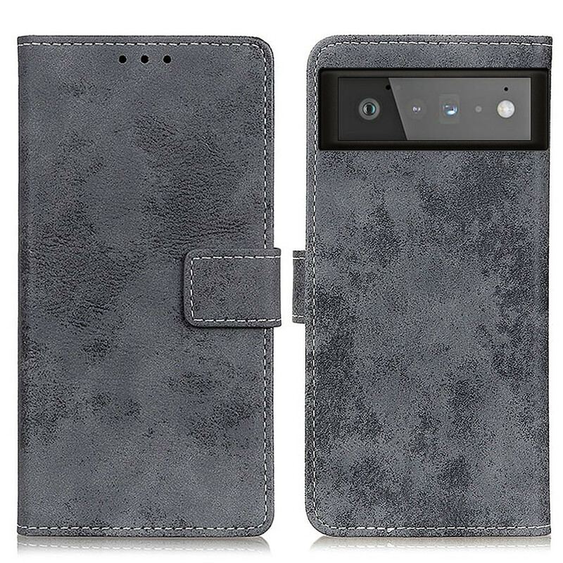 Flip Cover Google Pixel 6 Vintage Lædereffekt