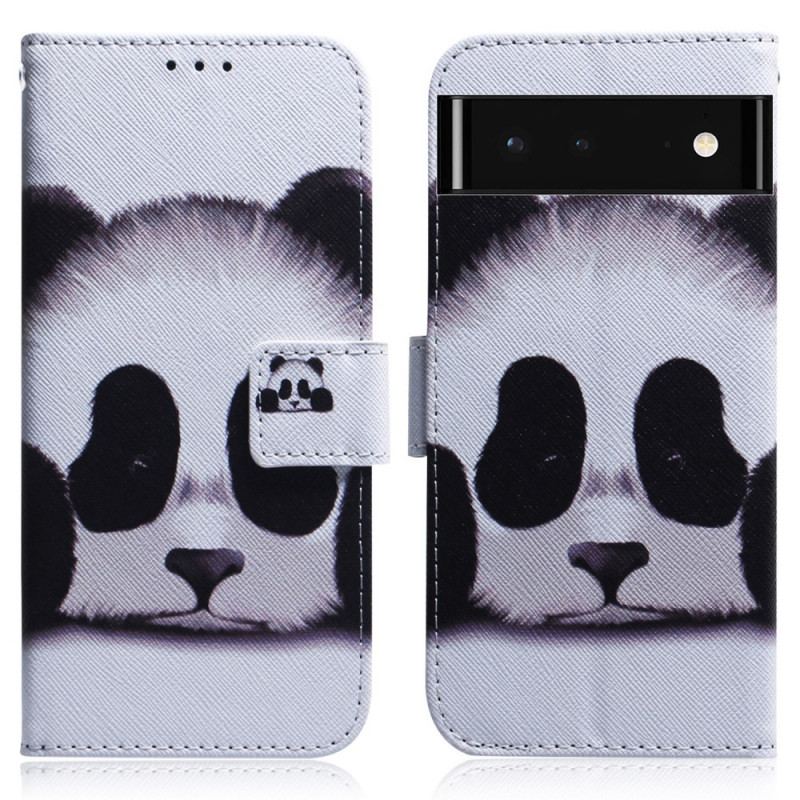 Læder Cover Google Pixel 6 Panda Ansigt