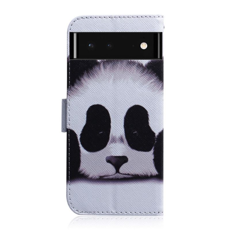 Læder Cover Google Pixel 6 Panda Ansigt