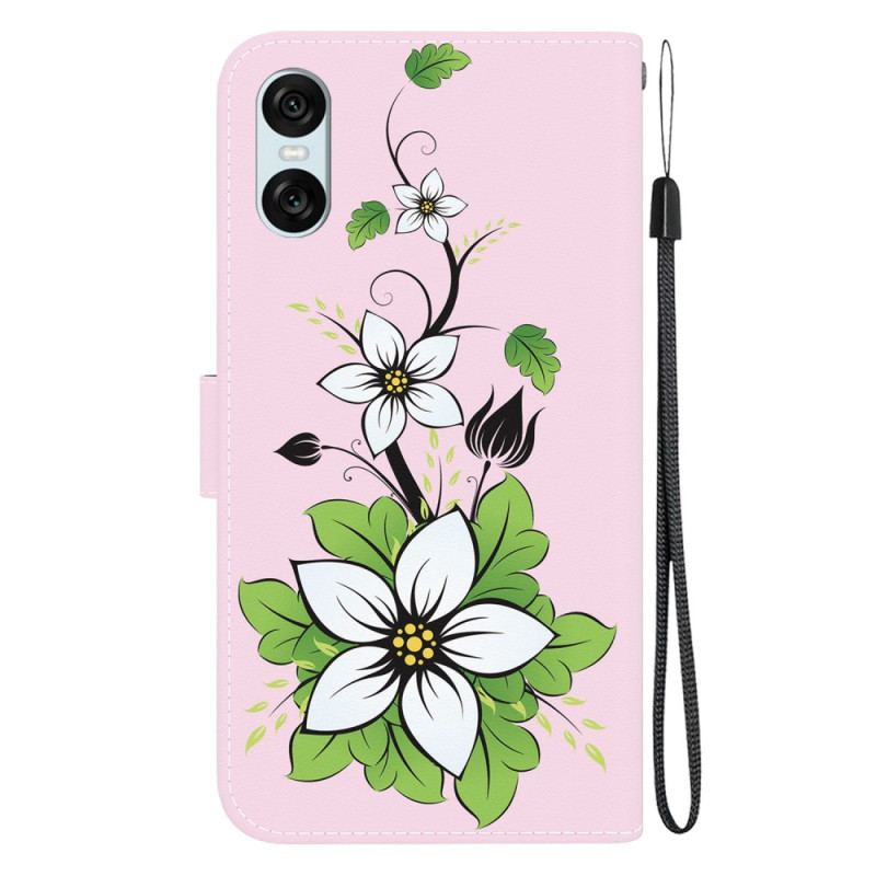 Flip Cover Sony Xperia 10 Vi Strappy Lily