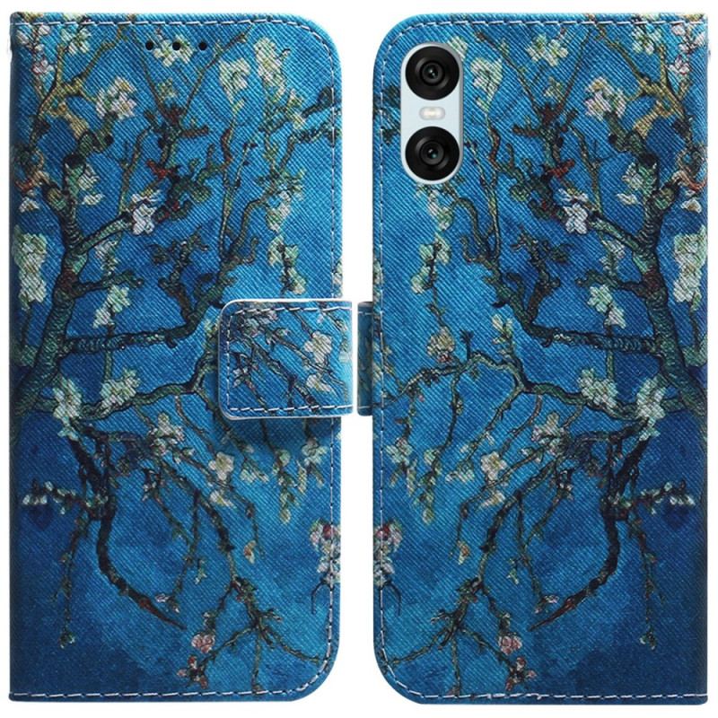 Flip Cover Til Sony Xperia 10 Vi Abrikosblomster