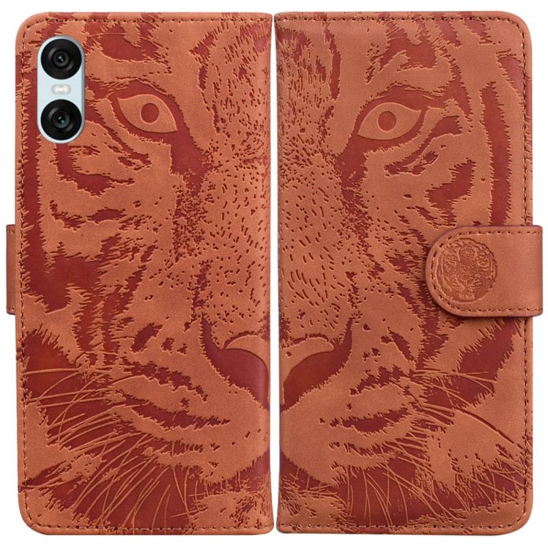 Flip Cover Til Sony Xperia 10 Vi Tiger Footprint