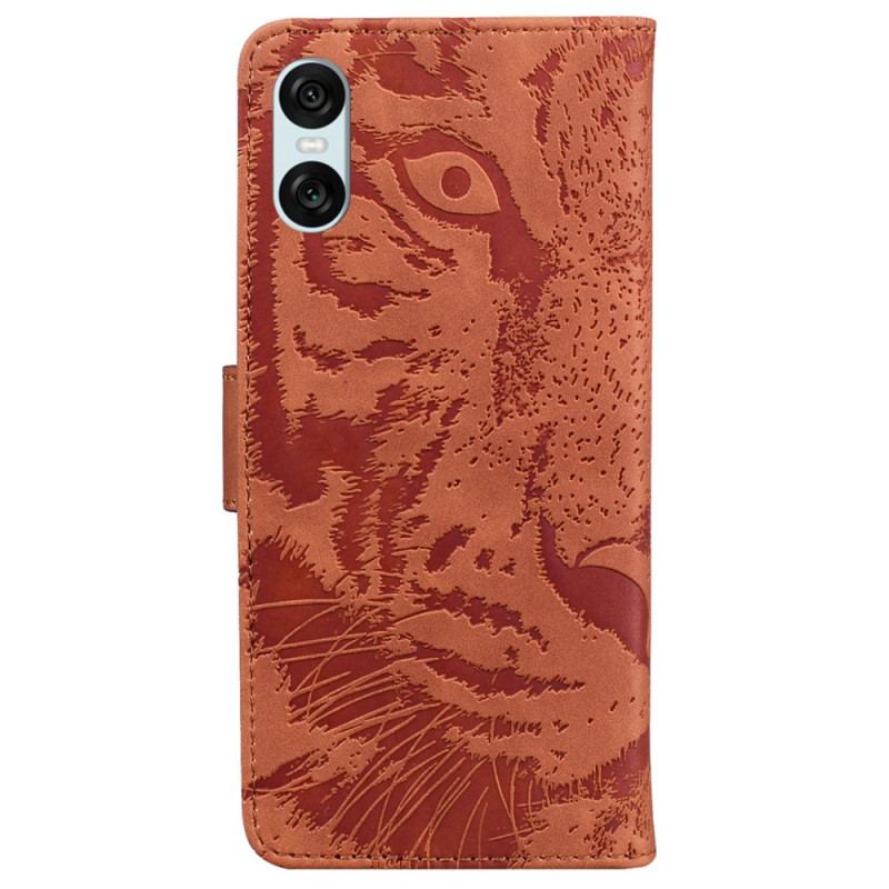 Flip Cover Til Sony Xperia 10 Vi Tiger Footprint