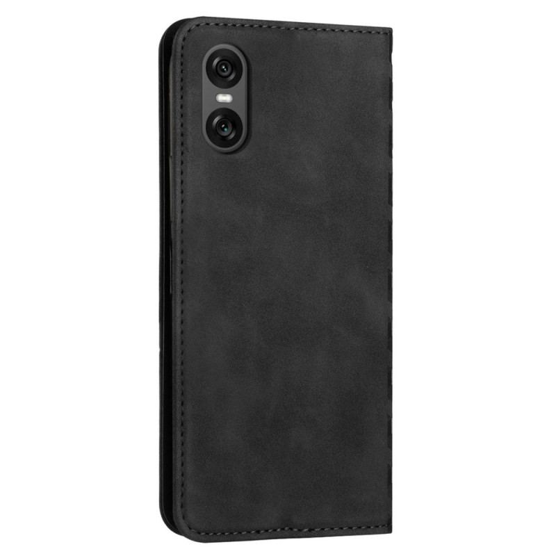 Læder Cover Sony Xperia 10 Vi Telefon Etui Diamanttryk Med Rem