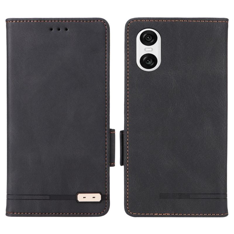 Læder Cover Sony Xperia 10 Vi Telefon Etui Retro Stil Ruskindseffekt