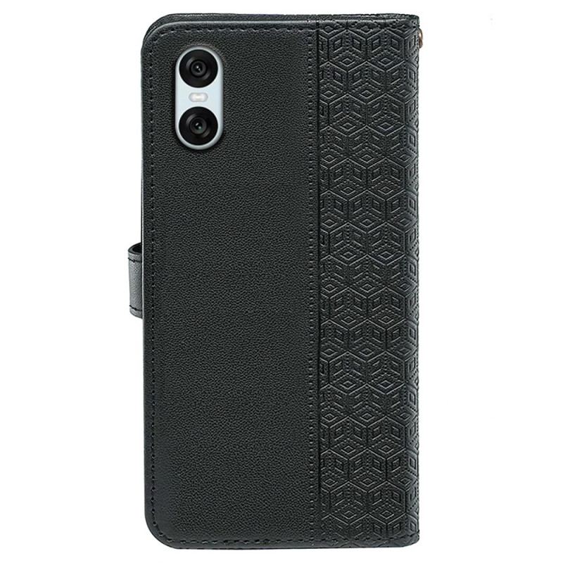 Læder Cover Sony Xperia 10 Vi Telefon Etui Terningfrise