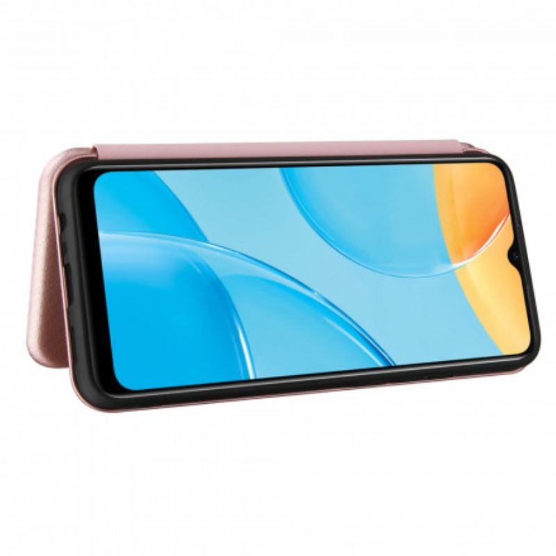 Cover Oppo A15 Flip Cover Farvet Carbon Silikone