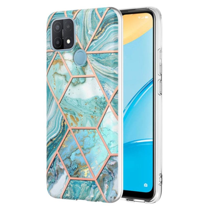 Cover Oppo A15 Prangende Geometrisk Marmor