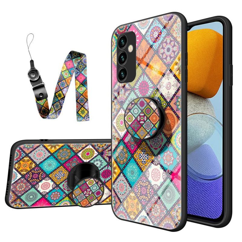 Cover Samsung Galaxy M23 5G Patchwork Magnetisk Holder