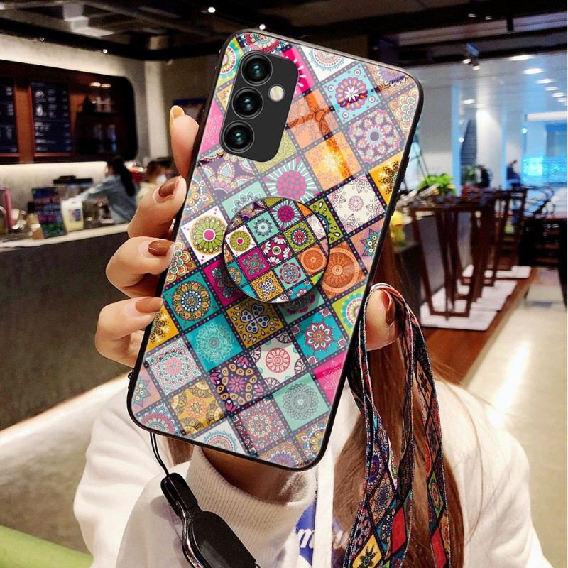 Cover Samsung Galaxy M23 5G Patchwork Magnetisk Holder