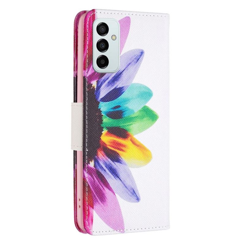 Flip Cover Samsung Galaxy M23 5G Akvarel Blomst