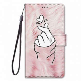 Flip Cover Samsung Galaxy M23 5G Finger Hjerte