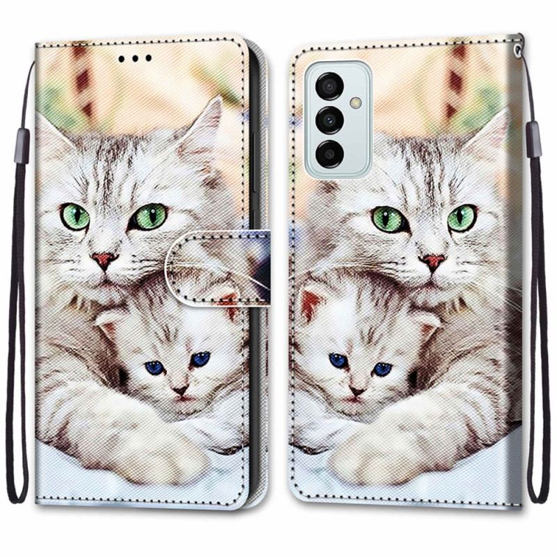 Flip Cover Samsung Galaxy M23 5G Kattefamilie