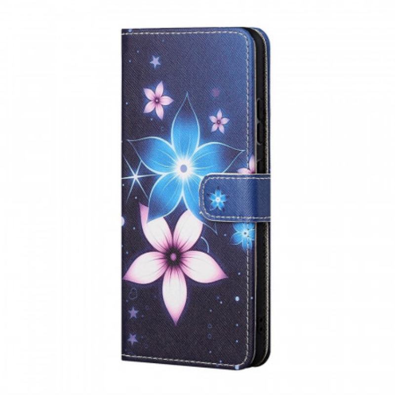 Flip Cover Samsung Galaxy M23 5G Måneblomster